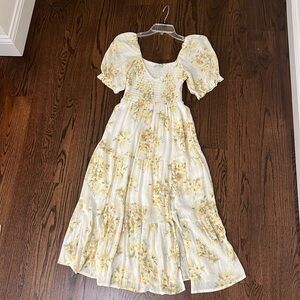 Abercrombie Midi Puff Sleeve Dress